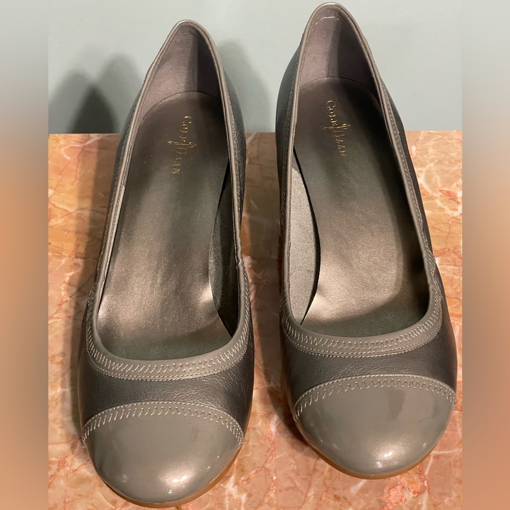 Cole Haan. Metallic wedge heel